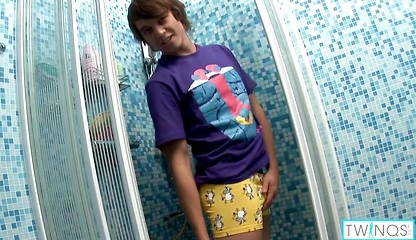 Sensual Boy Ezra Dildo Fucks His Wet Asshole In The Shower!